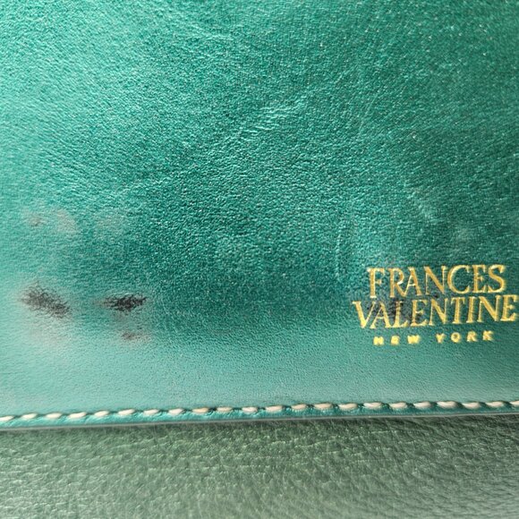 Frances Valentine Bottle Green Pebbled Leather Super Soft  Large Tote - Picture 3 of 10